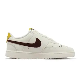 【NIKE 耐吉】休閒鞋 Wmns Court Vision Low 女鞋 米白 黃 咖啡 復古 低筒(CD5434-117)