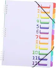 LALAFINA Expandable Binder Organizer A4 Letter Size 12 Pockets Office Document Folder