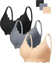 [Angelhood] Wireless Bras for Women Seamless Bra Ultimate Comfort Bralette No Underwire Bras with Bra Extenders