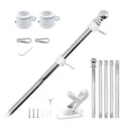 Stainless Steel 6FT Flag Pole for House, Tangle Free Outdoor Flagpole Kit wit...