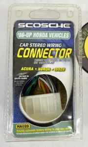 Scosche HA028 Honda Acura Isuzu 1986-2011 Car Stereo Wiring Connector NEW