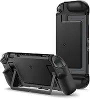 SPIGEN Dual Grip for Nintendo Switch 2 Case, Easy Access Docking Station Compatible, Premium PC Non-Slip Grip Game Console Protective Kickstand Slim Precise Cutouts Cover - Black
