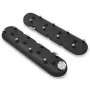 Holley Valve Covers - Black Wrinkle, Aluminium, LS Engines, HO241-91