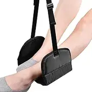 Airplane Footrest - Best Travel Foot Rest with Premium Memory Foam, Airplane Travel Accessories, No Clashing Foot Hammock & Portable Plane Leg Rest, Provides Relaxation and Comfortable for Long Flight