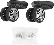 [Serlium] Luggage Wheel Replacement, 2Pcs Luggage Wheels 360 Degrees Strong PP PET Quiet Easy Mounting Suitcase Caster with Screws for Replacement
