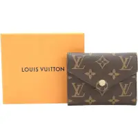 在飛比找Yahoo奇摩購物中心優惠-LV M62472 Victorine 老花帆布信封三折短夾