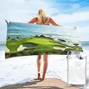 EdWal Beach Golf Course print Quick Dry Bath Towel, Soft Towels for Sports Travel,Lightweight Fast Drying Bath Towels