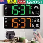Large Digital Big Jumbo LED Wall Desk Clock Display & Temperature Calendar Date