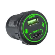 Dual 2 Port USB 3A 12V TYPE C Car Socket Adapter Charger Waterproof Accessories (for: Honda)