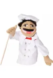 Melissa & Doug Puppets Alfredo 'AL' Dente With Detachable Wooden Rod