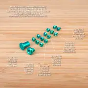 Benchmade 535 BUGOUT 15pc Custom Titanium Pivot and Screw Set Anodized GREEN