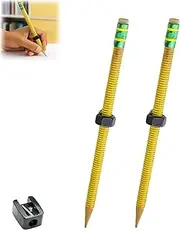 Adhd Pencil - Threaded Fidget Pencil, Threaded PencilFidget, Stress Relief Rotating Pen with Sliding Nut, Helps Focus, Quiet Fidgeting for School, Office, Home (2pcs)