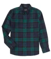 PENDLETON BLACK WATCH FIRESIDE MEN'S WOOL WOVEN LONG SLEEVE GREEN SHIRT SZ S-NWT