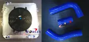 3 core aluminum radiator blue hose shroud fan for HILUX LN106 LN111 2.8 diesel