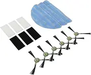 Strong Water Absorption Soft Texture Sweeping Robot Replacement Parts Including Cleaning Rag Filter Side Brush, Vacuum Cleaner Accessories Kit
