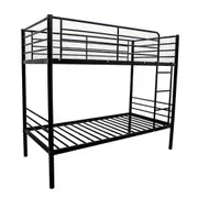 City King Single Metal Bunk Bed Frame Black