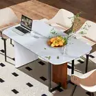 4-6 Seats Luxury Dining Table Strong Sintered Stone Top Kitchen Island Table AU