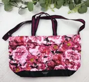 NWT VS Victoria Secrent Peony Quilted Weekend Tote Bag Cross Body Zip Top