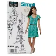 Simplicity Sewing Pattern 0350 Dress Misses Size 4-18