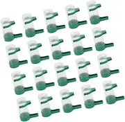 Toddmomy 20pcs Parakeet Feeders Water Feeders for Birds Pet Bird Water Dispensers Bird Drinker Bowl Green