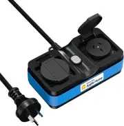 Smart Plug, 10A Waterproof IP44, 2 Sockets, Alexa & Google Compatible