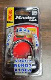 MASTER LOCK "WORD" COMBO COMBINATION PADLOCK #1534D ~ White & Blue
