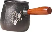 Llazsybz Heavy Duty Portable Cast Iron Teapot for Home, Picnic, Camping, Hiking, Restaurant, Style A