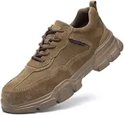 [SANGIN] Anti-Smash Steel Toe Safety Shoes, Construction Site Work Shoes, Anti-Scalding and Anti-Slip, Protect Feet, Wear-Resistant, Light and Comfortable