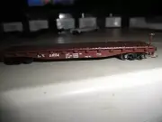 Lehigh Valley 50' flat car with stakes #10034