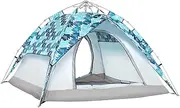Outdoor Camping Dome Tent, Ventilated Instant Pop-Up Tents 3-4 Person Automatic Quick Set Up for Hiking Travelling Picnic BBQ