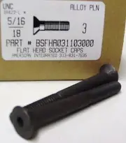 5/16-18x3 Flat Head Hex Socket Cap Screws Alloy Steel Black (10)