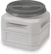 Mighty Tuff 6 Gallon/up to 24 Pound Pet Food Storage Container with 1 Cup Measurement Scoop, Airtight Lid and Built-In Handles for Easy Transport, Made for Durable and Versatile Storage