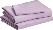 Lightweight Microfiber Bed Sheet Set Full, 36 cm Deep Pockets Soft Easy Care, Frosted Lavender