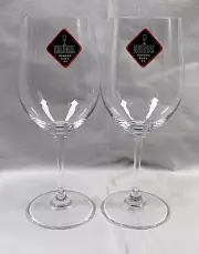 2 New Riedel Tyrol Crystal Stemmed Wine Etched Glasses 12 oz Made in Germany