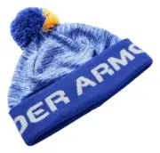 Under Armour Boys' Gametime Pom Beanie (Blue Light Heather) One Size 1345388