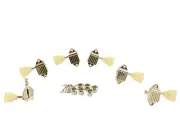 KVDW-3-N KLUSON® Waffleback 3+3 Pearloid Keystone Button, Nickel Finish.
