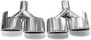 2pcs/Lot Quad Car Exhaust Tip Compatible For Benz W204 C63 C Class Exhaust Tip Exhaust System Nozzle Tailtip Oval Muffler Tip