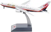 Pre-Built Model Aircraft 24CM 1/200 Scale Diecast Model Alloy Airplanes for TWA for Boeing B767-200 N603TW Highly Detailed Aircraft Miniature Airplane Model