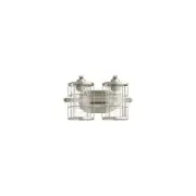 Quorum International 5364-2-7 Ellis Bathroom Vanity Light Tumbled Steel