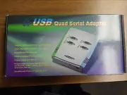 VSCOMM USB Quad Serial db9 Adapter box (Windows XP/7/8.1/10) New
