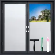 Frosted Glass Window Film with Tools,Reusable Window Privacy Film,Static Clin...