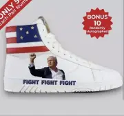 PREORDER- TRUMP SHOE- FIGHT FIGHT FIGHT High-Tops (Size M11/W12.5) Confirmed