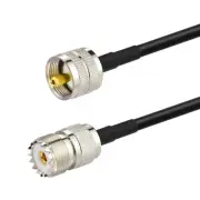 UHF PL-259 Male to SO239 Female Antenna Extension Cable 2m for CB Two Way Radio