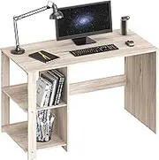 SHW Home Office Computer Desk with Shelves, Maple
