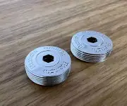 Bianchi Crank Caps - Chrome - old school bmx