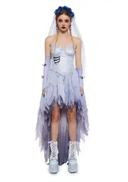 [Dolls Kill x Corpse Bride] Moonlit Glow High-Low Dress
