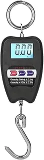 [JAJAJ] Industrial Digital Crane Scale 440lb Digital Hanging Scale, with Accurate Sensors Handheld 200Kg Mini Crane Scale, with Hooks for Farm Fishing Outdoor for Farm,Livestock,Factory,Construction(Black)