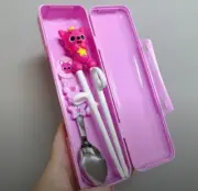 Aizoom Pinkfong Kids 3D Training Chopsticks Set Includes Spoon & Carrying Case