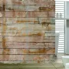 Pieces Of Old Wood 3D Shower Curtain Waterproof Fabric Bathroom Decoration