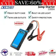 1000A Lithium Battery Jump Starter 12000MaH Portable Power Bank LED Torch Kings